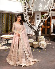 Nira by Faiza Saqlain Embroidered Net Unstitched 3Pc Suit - NAIZA