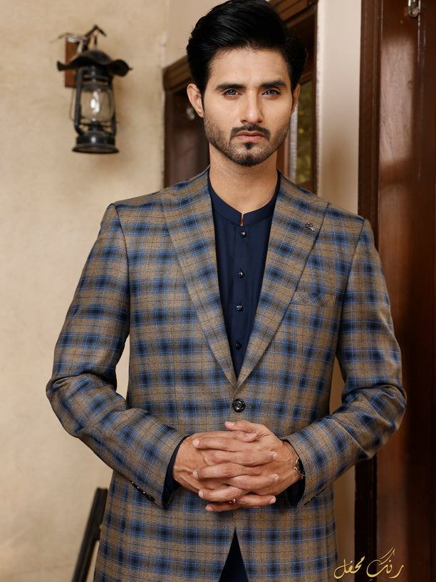 Narkin's Rang-e-Mehfil All Season Men's Unstitched 3Pc Suiting D-18
