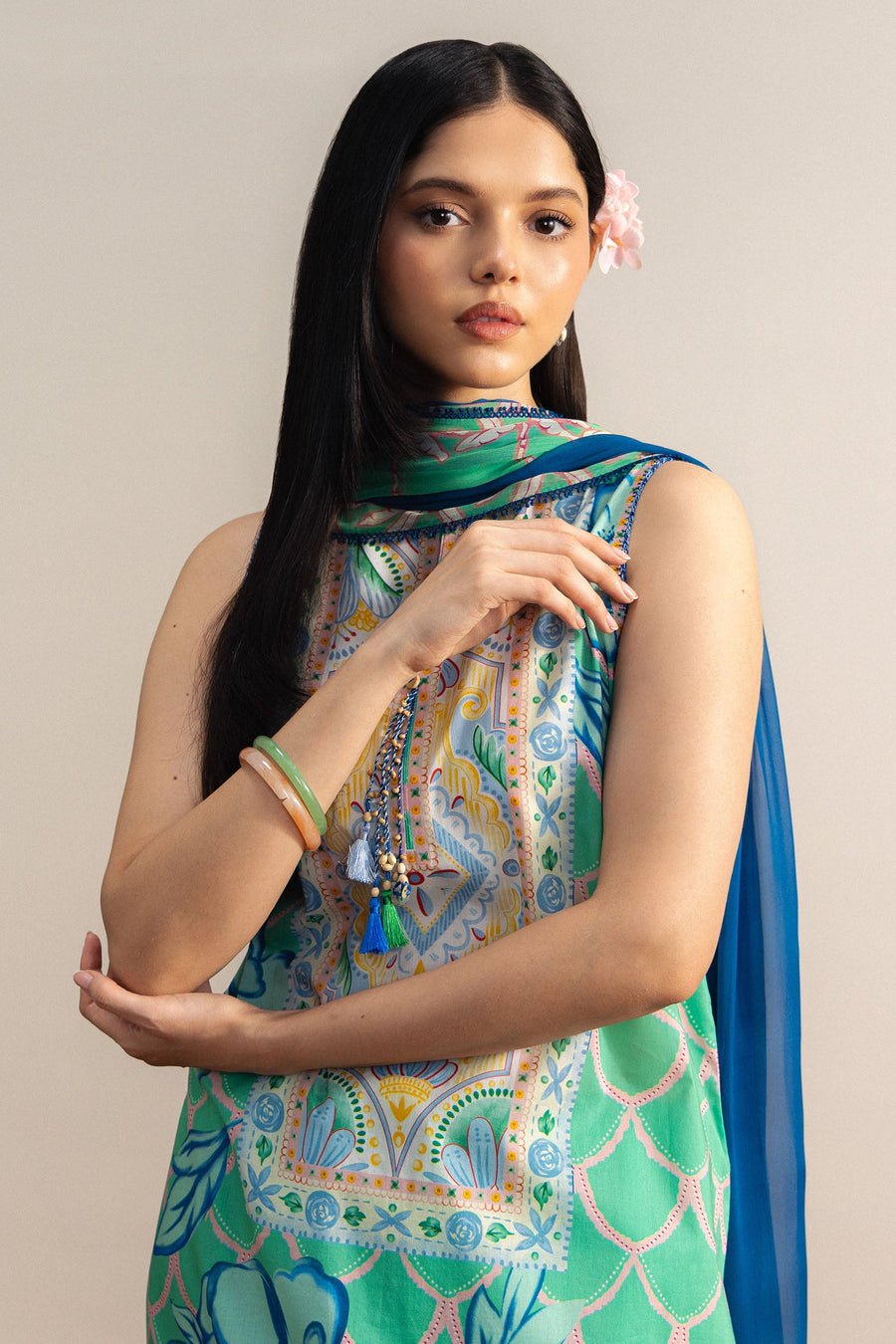 Coco by Zara Shahjahan Prints Unstitched Lawn 3Pc Suit D-05A Nami