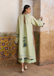 Hussain Rehar ZAN Unstitched Embroidered Lawn 3Pc Suit - Nane