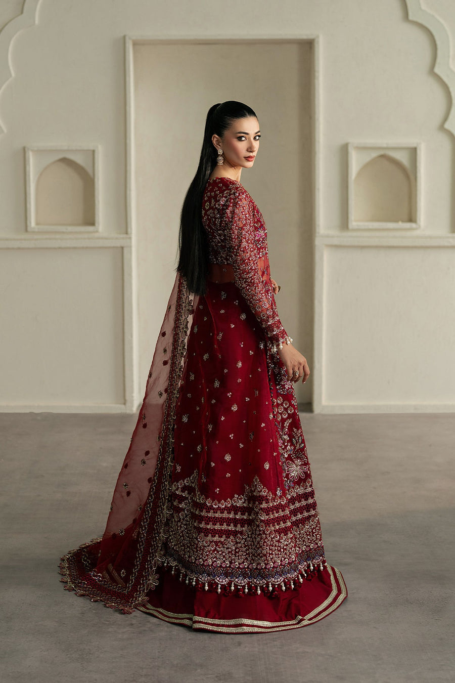 Ayzel Pehli Nazar Embroidered Organza Unstitched 3Pc Suit AZW-25-V1-01 NAQQASH