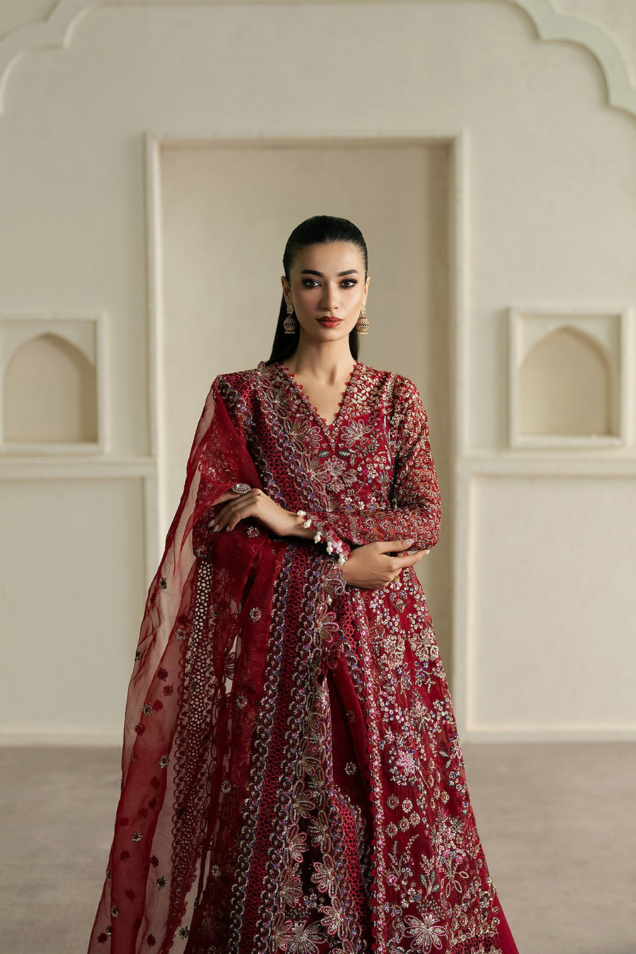 Ayzel Pehli Nazar Embroidered Organza Unstitched 3Pc Suit AZW-25-V1-01 NAQQASH