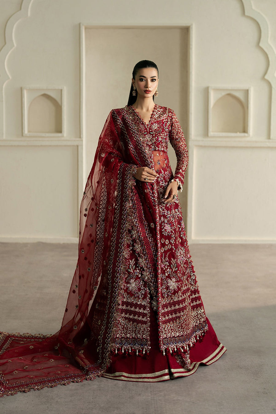 Ayzel Pehli Nazar Embroidered Organza Unstitched 3Pc Suit AZW-25-V1-01 NAQQASH