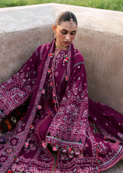 Hussain Rehar Embroidered Karandi Unstitched 3Pc Suit - Nargis