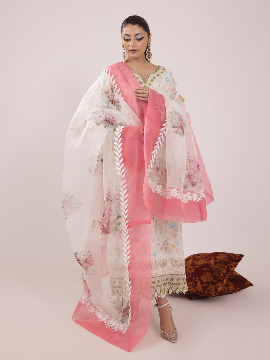 Rangeeli by Faiza Faisal Embroidered Lawn Unstitched 3Pc Suit - Nargis
