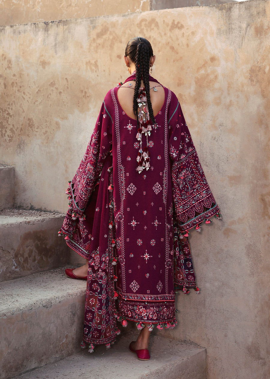 Hussain Rehar Embroidered Karandi Unstitched 3Pc Suit - Nargis