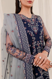 Farasha Lumiere Luxury Embroidered Net Unstitched 3Pc Suit - Natalie