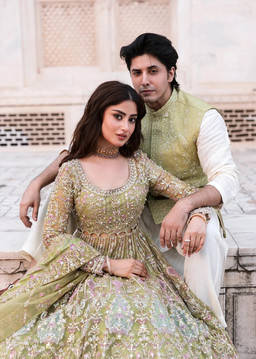 Maahi by Kanwal Malik Embroidered Organza Unstitched 3Pc Suit - NAYAB
