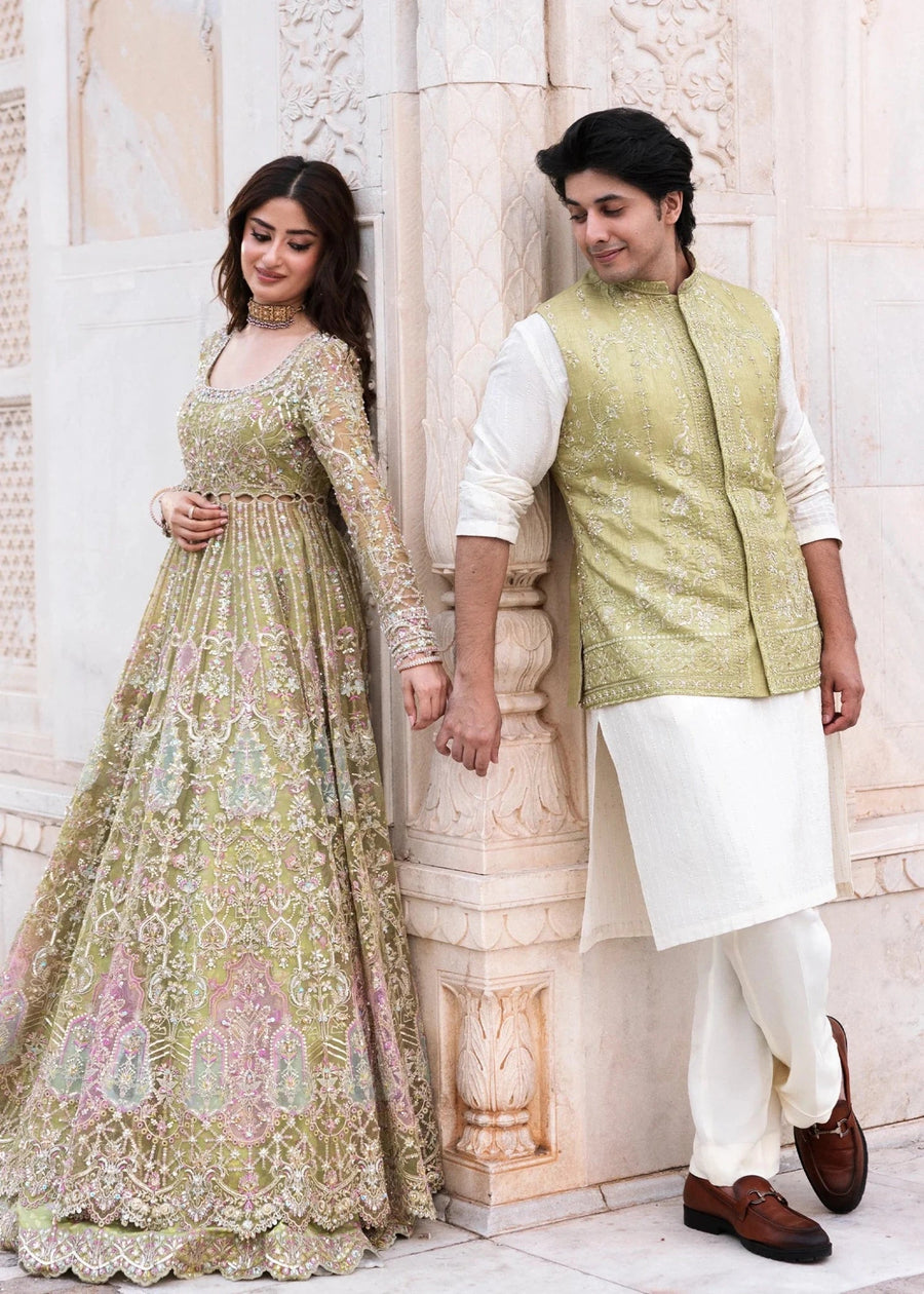 Maahi by Kanwal Malik Embroidered Organza Unstitched 3Pc Suit - NAYAB
