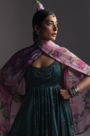 Zara Shahjahan Anarkali Embroidered Lawn Unstitched 3Pc Suit D-04 NAYAB