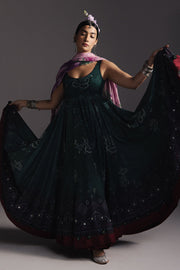 Zara Shahjahan Anarkali Embroidered Lawn Unstitched 3Pc Suit D-04 NAYAB