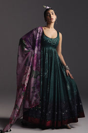 Zara Shahjahan Anarkali Embroidered Lawn Unstitched 3Pc Suit D-04 NAYAB