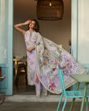 Liliana by Faiza Saqlain Embroidered Lawn Unstitched 3Pc Suit - Nazeli