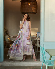 Liliana by Faiza Saqlain Embroidered Lawn Unstitched 3Pc Suit - Nazeli