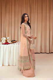 FARASHA Tabeer Embroidered Net Unstitched 3 Piece Suit - 04 Nazneen