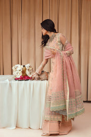 FARASHA Tabeer Embroidered Net Unstitched 3 Piece Suit - 04 Nazneen