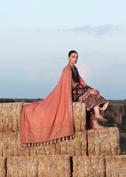 Hussain Rehar Embroidered Khaddar Unstitched 3Pc Suit - Nazneen