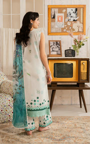 Asifa & Nabeel Meraki Vintage Embroidered Lawn Unstitched 3Pc Suit MVL25-15 Nazneen