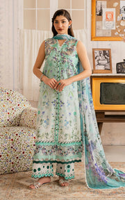 Asifa & Nabeel Meraki Vintage Embroidered Lawn Unstitched 3Pc Suit MVL25-15 Nazneen
