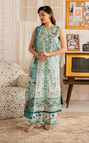 Asifa & Nabeel Meraki Vintage Embroidered Lawn Unstitched 3Pc Suit MVL25-15 Nazneen