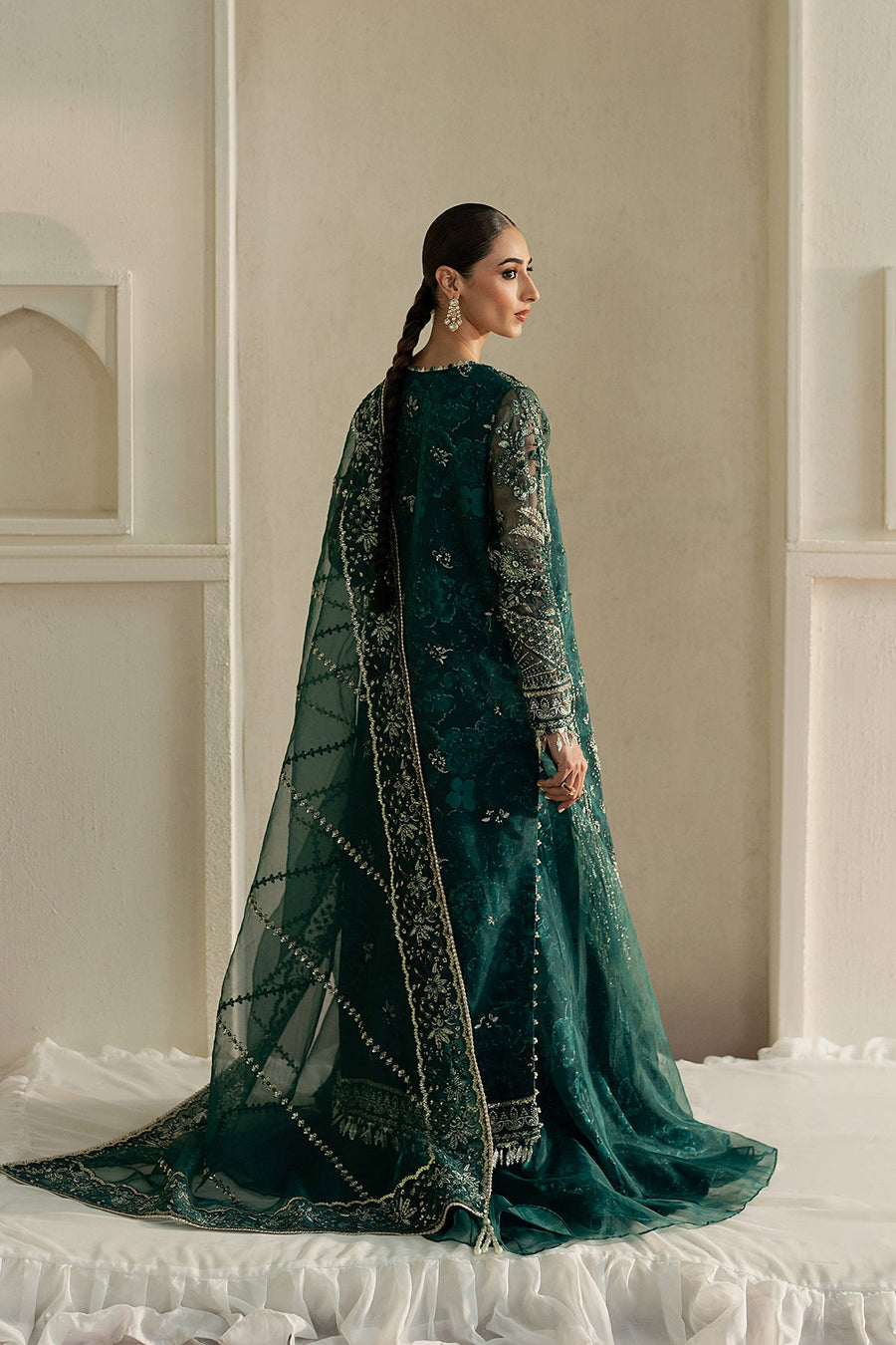 Ayzel Pehli Nazar Embroidered Organza Unstitched 3Pc Suit AZW-25-V1-08 NAZRANA