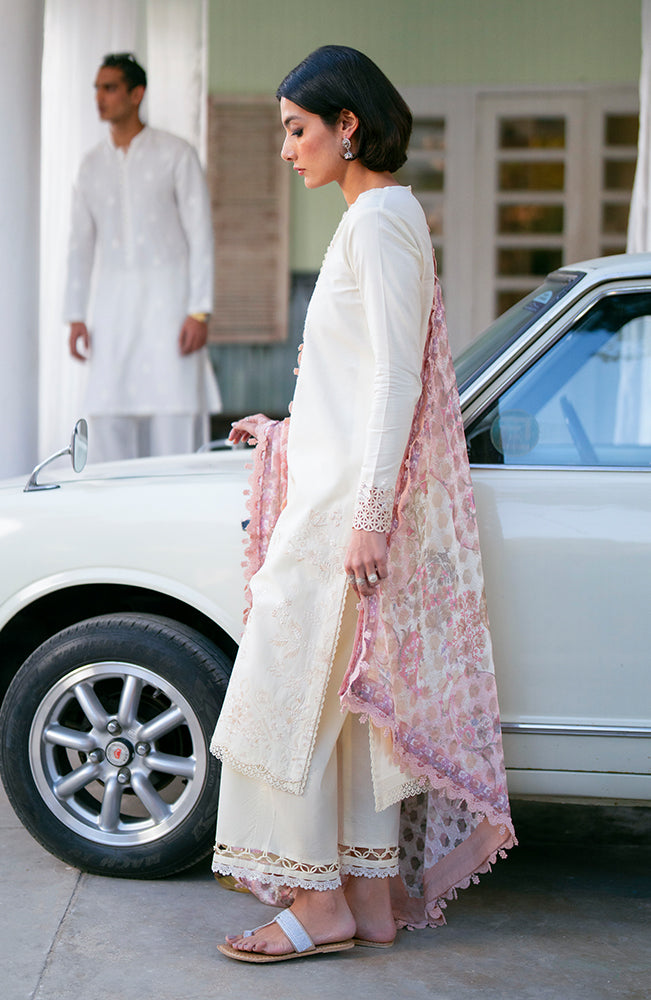 Seran Jahaan Unstitched Eid Edit Embroidered Lawn 3Pc Suit D-08 Neeshay