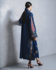 Jugnu Lahore Womenswear Embroidered Karandi Unstitched 3Pc Suit - NEHRI