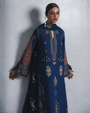 Jugnu Lahore Womenswear Embroidered Karandi Unstitched 3Pc Suit - NEHRI