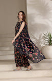 Feathers Premium Printed Lawn Unstitched 3Pc Suit Neon Noir-FT656