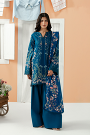 Zarposh Sundaze Embroidered Luxury Lawn Unstitched 3Pc Suit - NEROLI