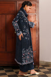 Farasha Meline Embroidered Viscose Unstitched 3Pc Suit - Night Oak