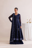 Farasha Luxury Formal Embroidered Chiffon Unstitched 3Pc Suit - Night Prism