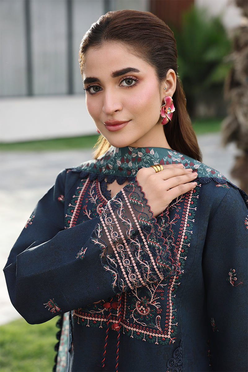 Rang Rasiya Florence Festive Embroidered Lawn Unstitched 3Pc Suit - NILOFER