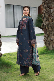 Rang Rasiya Florence Festive Embroidered Lawn Unstitched 3Pc Suit - NILOFER
