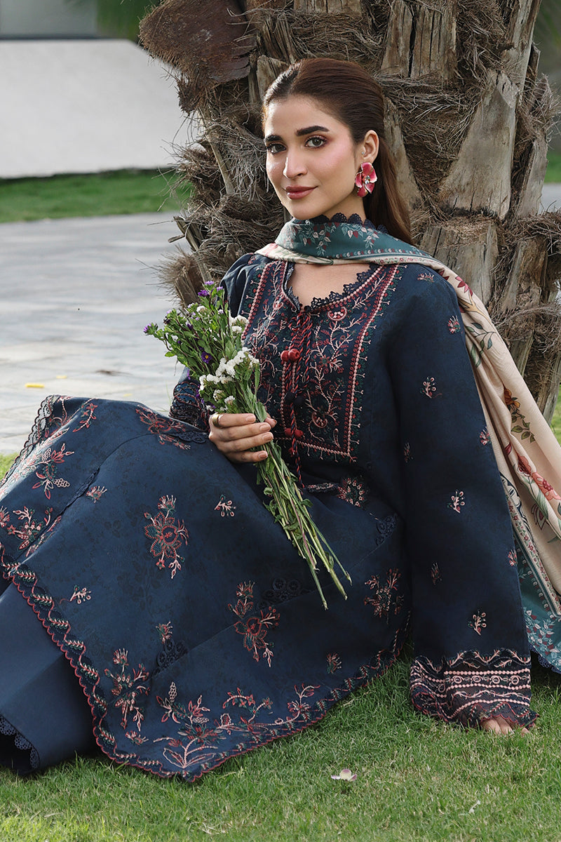 Rang Rasiya Florence Festive Embroidered Lawn Unstitched 3Pc Suit - NILOFER