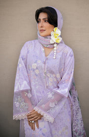 Seran Afsanah Embroidered Lawn Unstitched 3Pc Suit D-09 NIMA