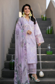 Seran Afsanah Embroidered Lawn Unstitched 3Pc Suit D-09 NIMA
