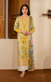 Asifa & Nabeel Meraki Vintage Embroidered Lawn Unstitched 3Pc Suit MVL25-04 Nimbu Pani