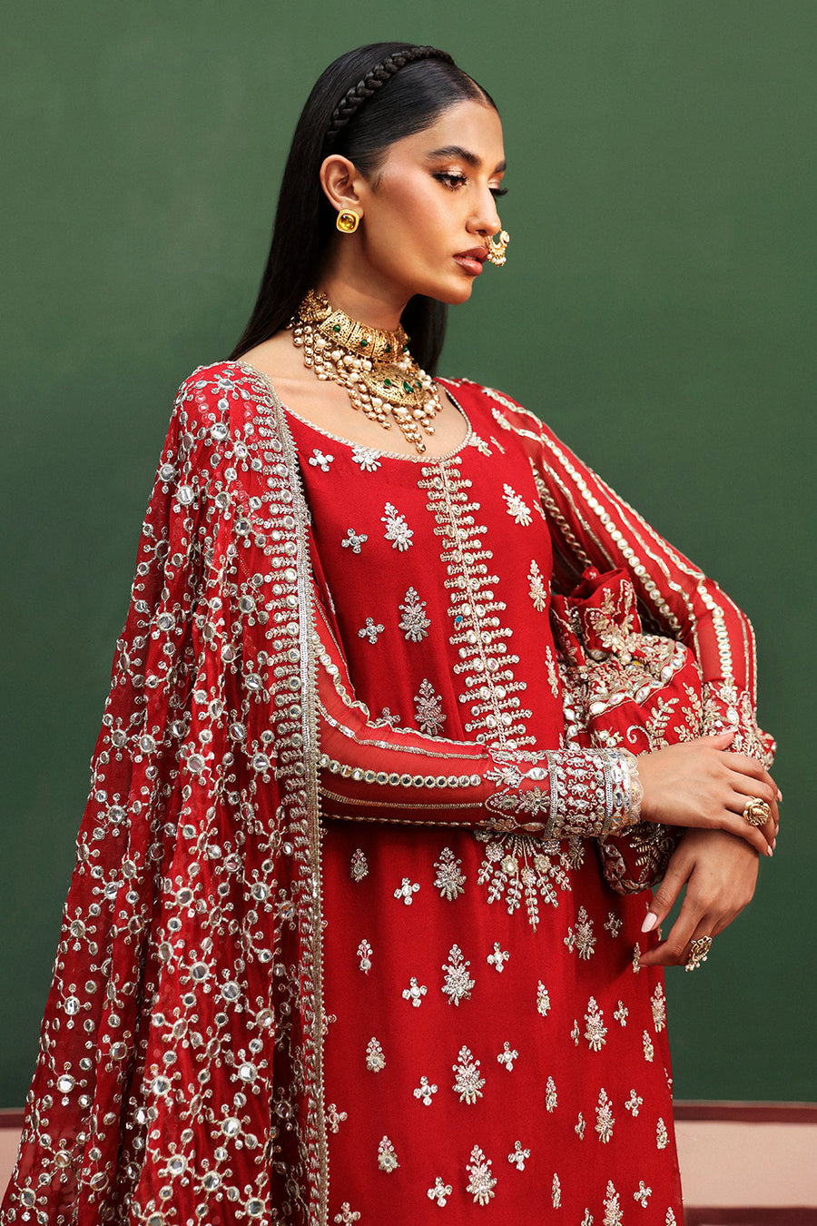 Afrozeh Shehnai Unstitched Wedding Formal 3Pc Suit AFS-24-02 Nishat