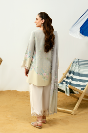 Zarposh Sundaze Embroidered Luxury Lawn Unstitched 3Pc Suit - NIVARA