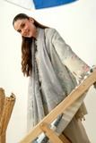 Zarposh Sundaze Embroidered Luxury Lawn Unstitched 3Pc Suit - NIVARA