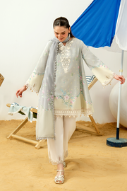 Zarposh Sundaze Embroidered Luxury Lawn Unstitched 3Pc Suit - NIVARA