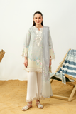 Zarposh Sundaze Embroidered Luxury Lawn Unstitched 3Pc Suit - NIVARA