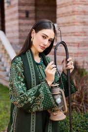 Farasha Sorine Summer Embroidered Lawn Unstitched 3Pc Suit - Noir Blossom