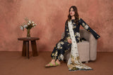 Feathers Premium Printed Lawn Unstitched 3Pc Suit Noir Magnolia Luxe-FT718