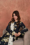Feathers Premium Printed Lawn Unstitched 3Pc Suit Noir Magnolia Luxe-FT718