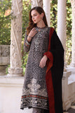 Noor by Saadia Asad Embroidered Khaddar Unstitched 3Pc Suit D-01 Noir Safari