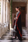 Noor by Saadia Asad Embroidered Khaddar Unstitched 3Pc Suit D-01 Noir Safari