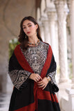 Noor by Saadia Asad Embroidered Khaddar Unstitched 3Pc Suit D-01 Noir Safari