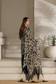 Feathers The Imperial Bloom Printed Lawn Unstitched 3Pc Suit Noir Safari-FT661